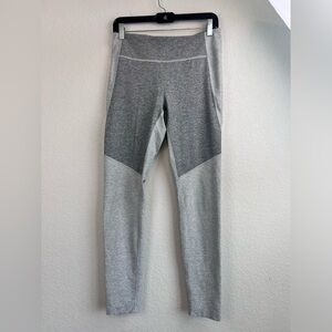 Outdoor Voices Two Toned Colorblock Grey and Silver Full Length Leggings Size L